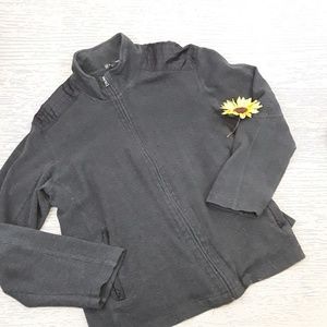 INC dark grey zip nylon detail jacket